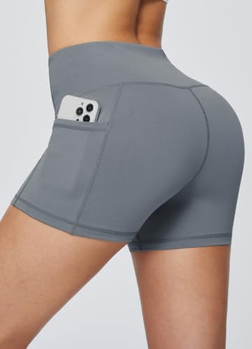 Image of baleaf Women's High Waist Biker Shorts with 3 Pockets