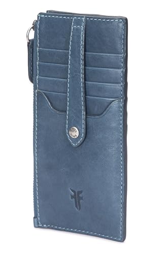Image of Frye Women's Melissa Snap Card Wallet, Steel, One Size