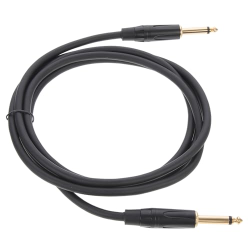 FOMIYES 35Mm Male to Male Audio Cable 2M Black Guitar Connector Cord for Electric Guitar Amplifier Mixer Microphone Speaker Instrument Cable