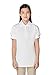 French Toast Girls Puff Sleeve Double Button Polo, White, 14-16