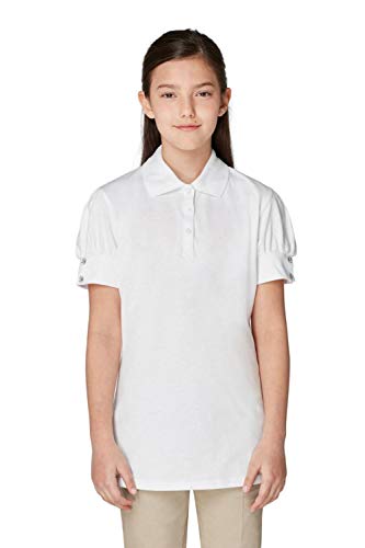 Image of French Toast Girls Puff Sleeve Double Button Polo
