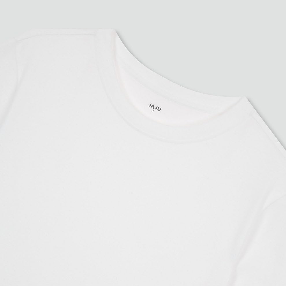 JAJU 100% Cotton Crewneck T-Shirts 3 Pack – Plain White Tee, Lightweight Soft Breathable Undershirts for Men & Women - Image 5