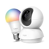 TP-Link Caméra Surveillance WiFi+Ampoule Connectée, Ampoule LED