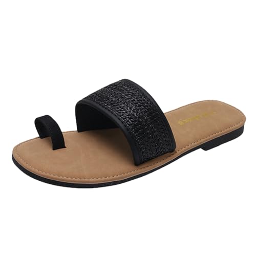 Women's Summer Comfy Plantar Fasciitis Orthotic Sandals,Casual Arch Support Beach Flip Flops,Stylish Bohemia Ring Toe Bunion Slippers