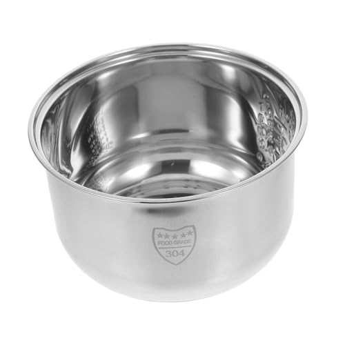SOLUSTRE Cuve Intérieure Universelle De Remplacement pour Cuiseur À Riz Pot Intérieur en Acier Inoxydable pour Cuisson du Riz Bouillie Vapeur Et Ragoût...