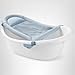 Skip Hop Baby Bath Tub 4-in-1 Grow with Baby Infant to Toddler Bathtub with Supportive Sling and Sit-Up Support Wave Age 0m+
