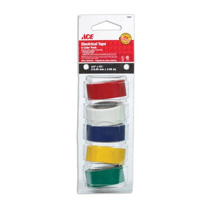 Electrical Tape Kit, 5 Colors, 3/4" X 12' - No. 33821