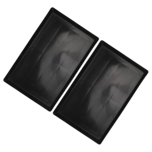 Milisten Plateaux de Remplacement en Plastique pour Cages Chiens et Lapins, Lot de 2 Bacs Fond Plat, Dimensions 43 X 32 CM, Adaptés pour Cages Petits Animaux Intérieur
