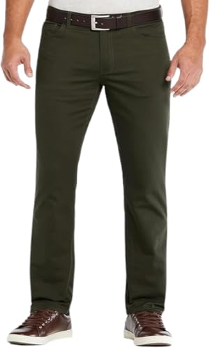 Savane Men's Anywhere Straight 5 Pocket Five Pant , Forest Night, 38W x 30L