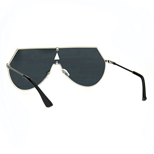 Futuristic Fashion Sunglasses Unisex Shield Aviator Metal Frame UV 4003