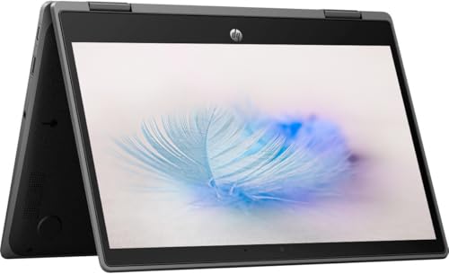 HP 11' Convertible Chromebook, HD Touchscreen with 360' Rotation, Intel Processor Up to 2.79GHz, 4GB Ram, 32GB Storage, Super-Fast WiFi, Chrome OS, Pastel Black, Renewed