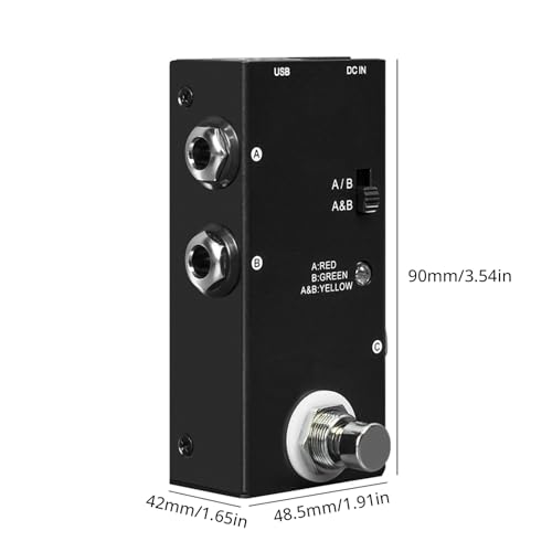 Pédale ABY Line Selector True Bypass sans perte de signal pour basse - 3