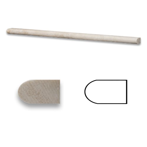 Durango Cream Travertine Honed 1/2 X 12 Pencil Liner - 4