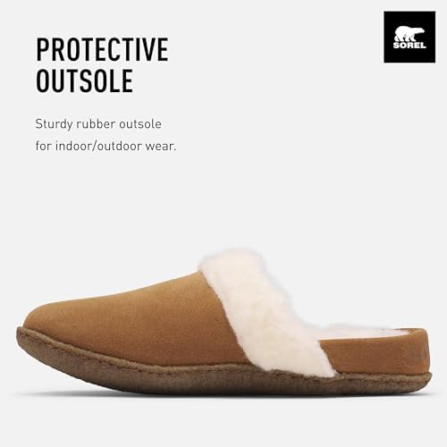Sorel Women's Nakiska Slide II Slipper, Camel Brown/Natural, 6 | Image 2