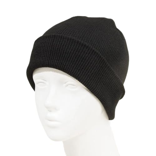 Touca Gorro Básica Preta de Inverno Lisa Unissex Quente Conforto