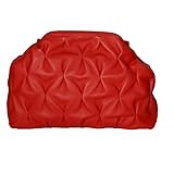 Damen-Clutch mit einem Fach und abnehmbarem und verstellbarem Schultergurt. Italienisches Kunsthandwerksprodukt aus echtem Ruga-Leder. Hergestellt in Italien GLX220479723FBG-S58_RED_FIRE 40x25x15 cm