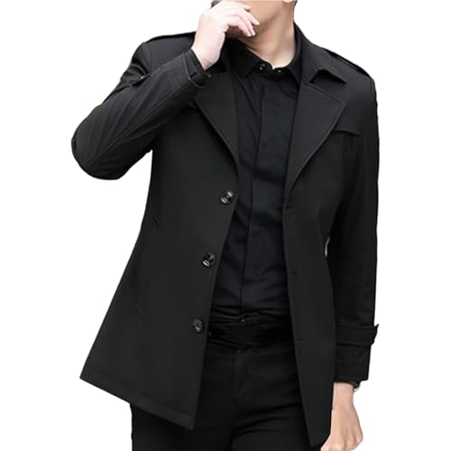 Generisch Giacca autunnale da uomo, elegante, da lavoro, slim fit,