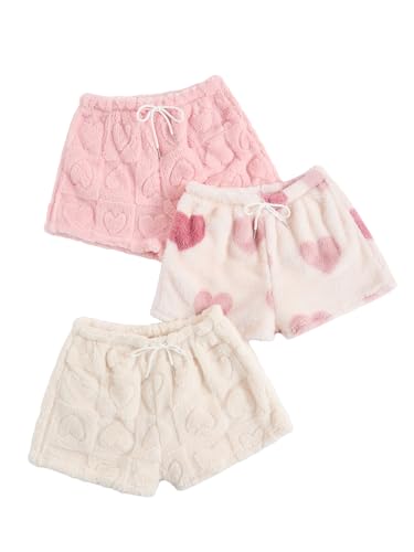 Verdusa Women's 3 Pack Fuzzy Buffalo Plaid Pajama...