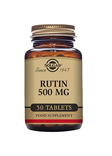 Solgar Rutin 500 mg Tablets - Pack of 50 - Citrus Bioflavonoid - Prevents Breakdown of Vitamin C - Vegan, Gluten Free and Kosher