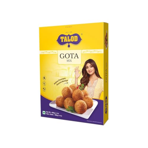 Image of Talod Gota Instant Mix Flour | Crispy & Soft Bhajiya Style Snack | Ready-to-Cook Gujarati Pakora Premix | Authentic Taste | 100% Vegetarian | Easy & Quick Tea-Time & Party Breakfast - 400gm