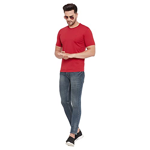 Image of Orewa by OKANE Men's Solid Round Neck Cotton T-Shirt (Pack of 2)