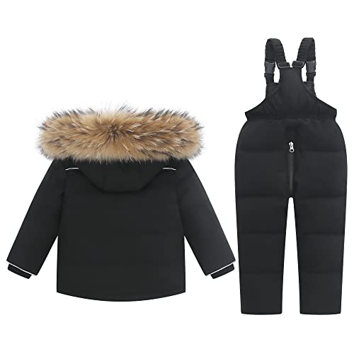 Image of Kids 2-Piece Snowsuit Toddler Baby Boys Girls Winter Wear Ski Jacket & Snow Bib Pants Ski Suit, 1-6 Years