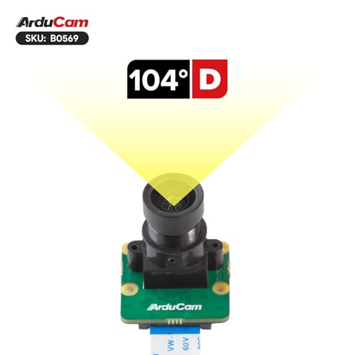 Image of Arducam for Raspberry Pi Camera, 4K IMX415 Low Light Camera Module with M12 Lens, 15-15pin, 15-22pin Ribbon Cable Included