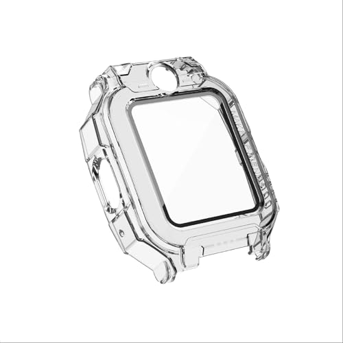 GIOPUEY Case Compatible with imoo Watch Phone Z7, Glass Protective Film + Hard Plastic Bezel Cover - clear