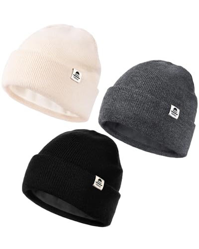 Image of FURTALK Baby Beanie Fleece Lined Toddler Winter Hat Boys Girls Knit Warm Beanies Kids Ski Hats for 0-8 Years