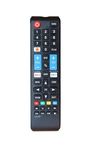 Image of Compatible Remote Control for Assembled China /Chinese Smart LED /LCD TV | Non Voice | Netflix, Prime Video Hotkeys -Exactly Same Product Will Work Only (China LD 297)