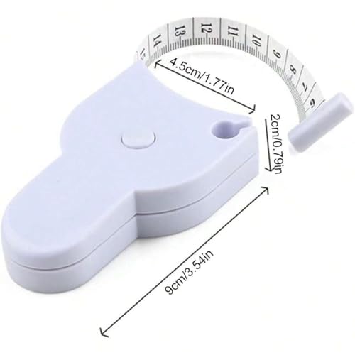 Cinta métrica flexible portátil 150 cm retráctil miniatura 3