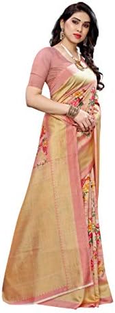 Yashika Women Art Silk Lace Printed Saree Free Size (AIR)