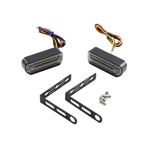 Feu De Stop Arrière À Eau Courante et Clignotants Universels pour Motos 12 V DRL Ambre White