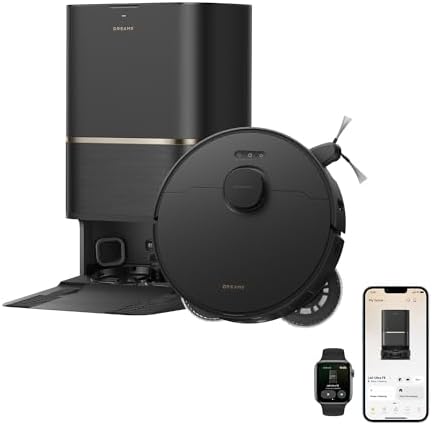 DREAME L60 Ultra FE Robot Vacuum and Mop, Auto-Empty and 100℃ Self-Cleaning Mop, 30,000Pa Suction, Obstacle Avoidance and 360° Navigation, Corner to Edge Deep Cleaning, TriCut Brush, Black