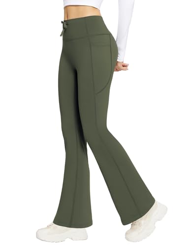 Legging thermique évasé pour femme pantalon doublé polaire