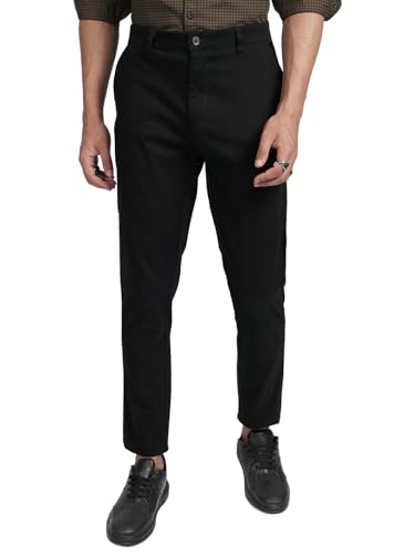 Image of Highlander Men's Slim Fit Formal Trousers | Ankle Length |Smart Trousers for Men | Chino Trousers for Men|Elegant Design | Comfortable Fabric for Daily Work & Formal Occasions