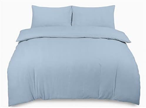 GC GAVENO CAVAILIA Brushed Cotton Bedding Set King Size, Plain Dyed Duvet Cover Sets, Flannelette Quilt Bedset, Cream