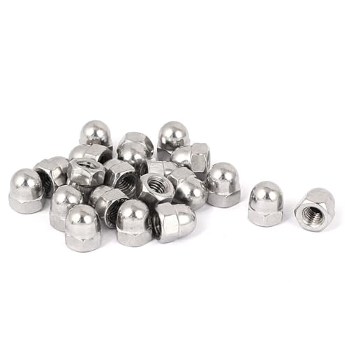 Tool Parts and Accessories M6 Thread Dia Dome Head 316 Stainless Steel Cap Acorn Hex Nuts 20pcs (#CN-140824-09015)