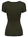 Zeagoo Women's Cross-front V Neck Ruched Cap Sleeve Blouse, XX-Large, Dark Green