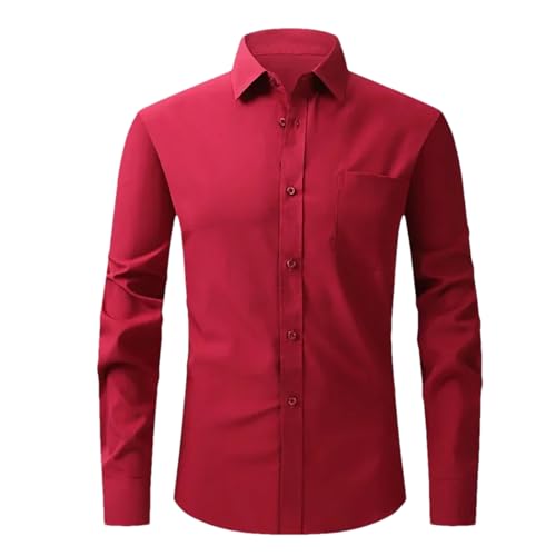 Chemise homme bordeaux ample et élastique taille S finie la rigidité au bureau