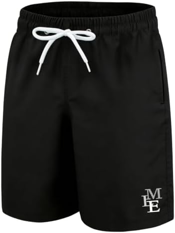 MEILONGER Kinder Badehose Jungen Schnelltrocknend Badeshorts Atmungsaktiv Wasserabweisend Boardshorts mit Mesh-Futter Taschen und Verstellbarem Tunnelzug