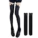 Kniestrümpfe Damen Schwarz Paar,Bow Overknees Strümpfe Damen Schwarz,Lolita Undurchsichtig Overknee Socks,Hohe Socken Damen,Sexy Thigh High Socks Schwarze Kniestrümpfe Schleifenstrümpfe Strümpfen