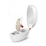 [ユノーヴァス]集音器片耳 高齢者 耳掛け式 2026年モデルはデジタルチップと自動ノイズキャンセリング機能を搭載 無段階音量調節に対応 軽量で快適な充電式イヤホン 操作が簡単な物理ボタン 充電ケースと紛失防止ストラップ付属 両耳/片耳装着に対応 敬老の日 父の日 誕生日のプレゼントとしてご両親に最適 4種類の調整可能イヤーピースと日本語説明書付属 (赤 右耳 補聴器ではありません）