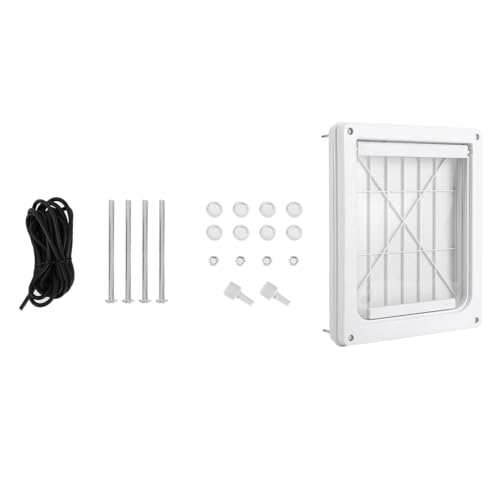 Panel extraíble con cerradura para perros y gatos, puerta de seguridad de plástico para animales pequeños, puerta de puerta para puerta, puerta de ventana para escalera, puerta al aire libre, puerta
