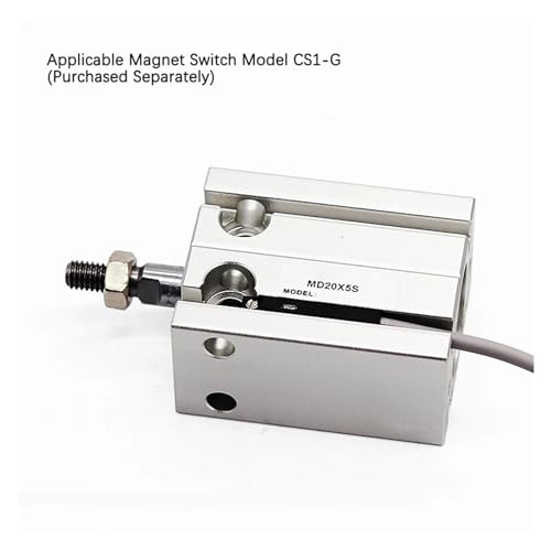 Vérin pneumatique MD20 25 32 double effet mini cylindre course 60mm