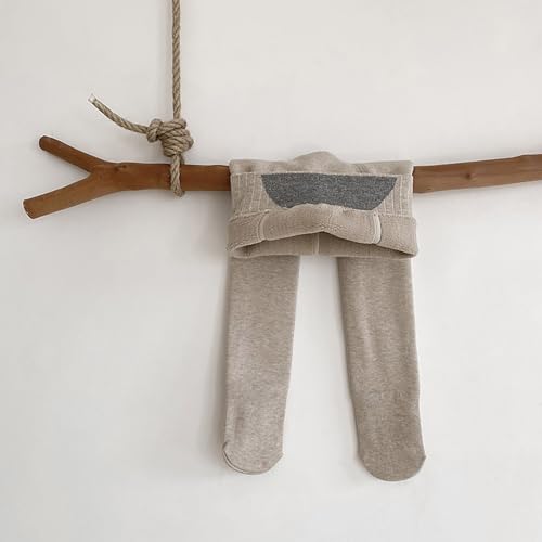 Toddler Kids Baby Girls Fleece Leggings Cotton Lined Warm Leggings Knitted Stretchy Basic Tights Fall Winter3