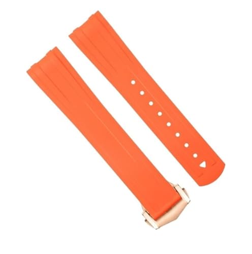 Bracelet caoutchouc fluoré extrémité incurvée boucle pliante Omega Seamaster