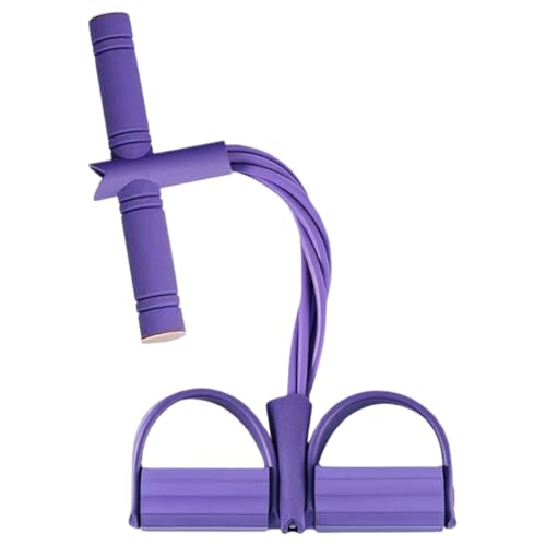 Elastique musculation Bande de Résistance Musculation 8 Tubes avec Pédale Élastique Sport Maison Fitness, Extenseur Élastique avec Poignées Antidérapantes pour Abdominaux et Entraînement Complet (A)