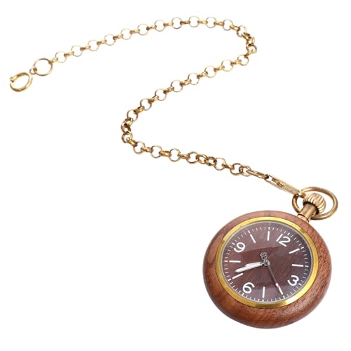 Montre de poche ébène noir quartz vintage accessoire rétro élégant