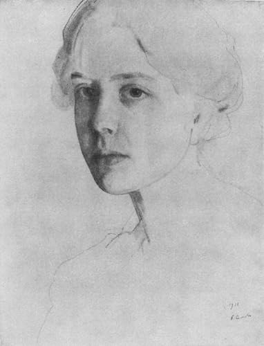 Impressions d'art Mural Portrait de S Zvantseva par Konstantin Somov affiche haut de gamme
